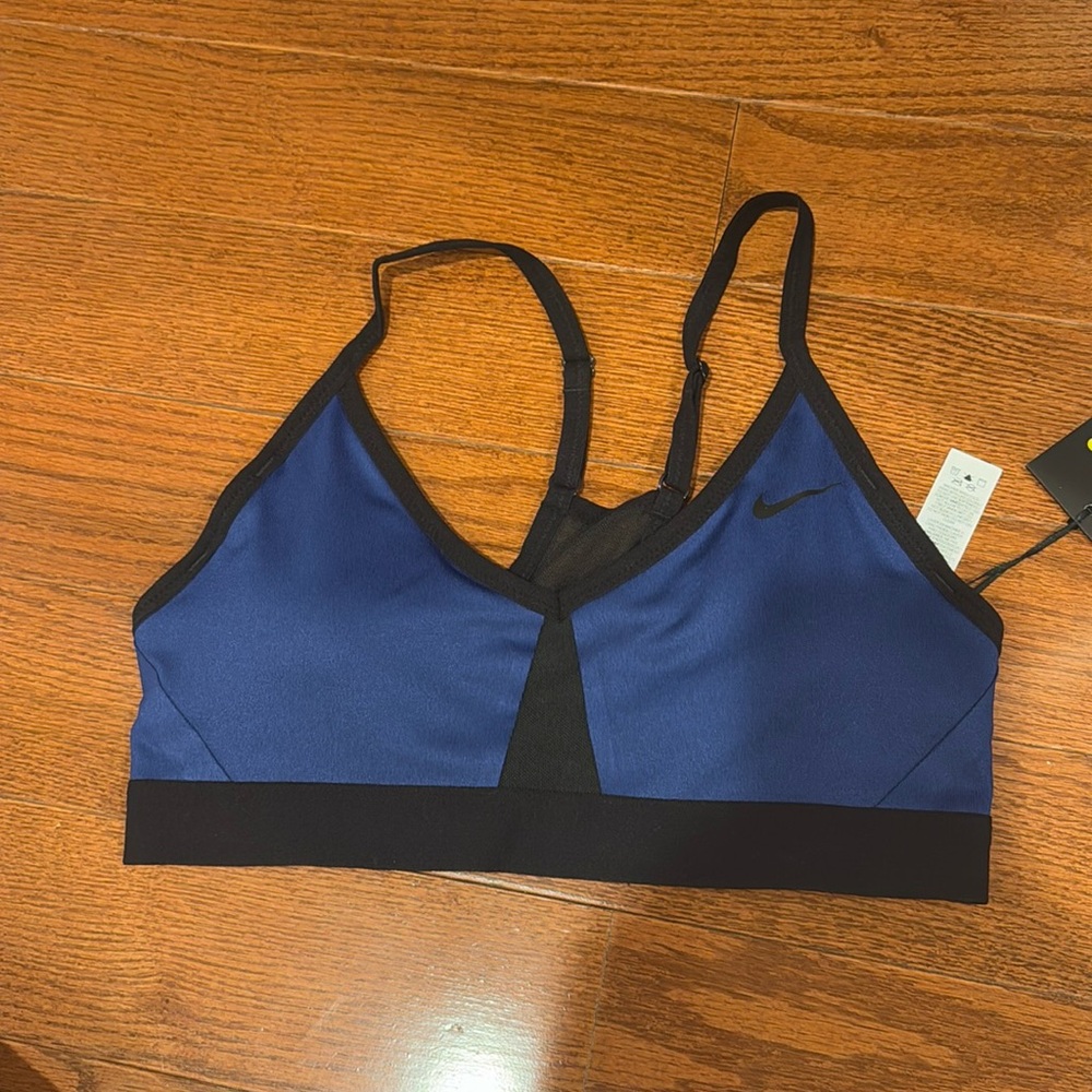 NEW with tags Blue and black Nike sports bra size small
